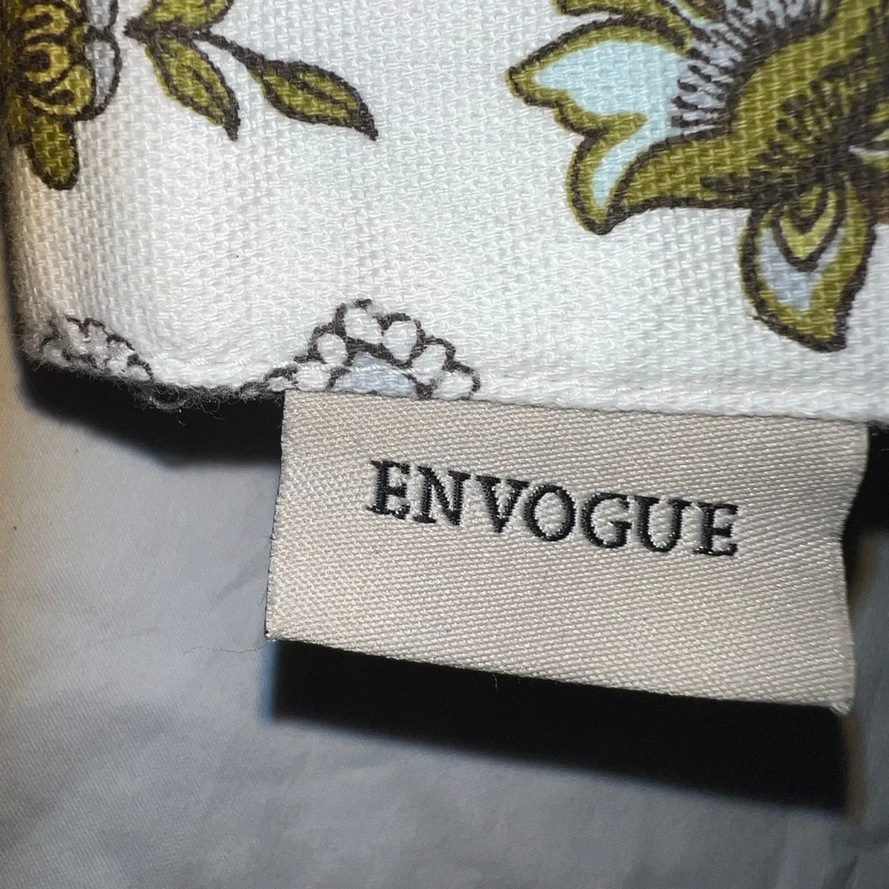 En Vogue Green‎ Brown Paisley Floral 100% Cotton Table Runner 13x68 RN119737